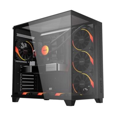 Imagem de Gabinete Gamer PCYES Forcefield Max Black Vulcan, ATX, Mid-Tower, Vidro Temperado, Sem Fonte e Fan, Preto - GFFMAXBV