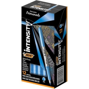 Imagem de Marcador Permanente, Bic, Marking, Metálico, 1.1 mm, Azul, Caixa com 10
