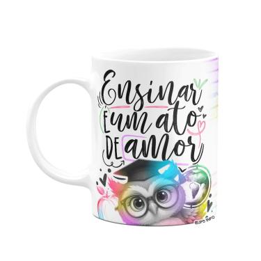 Imagem de Caneca Professor coruja - Ensinar é um ato de amor