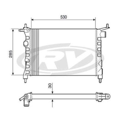 Imagem de Radiador Traseiro Corsa 1994 a 2004 Visconde 12216