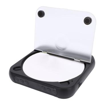 Imagem de Leitor de CD Portátil, Leitor de CD de Mesa Bluetooth USB Recarregável 2000mah CD Music Player Com Fones de Ouvido Com Fio para CD R CD RW MP3 WMA, CD Player Compacto para (Preto)