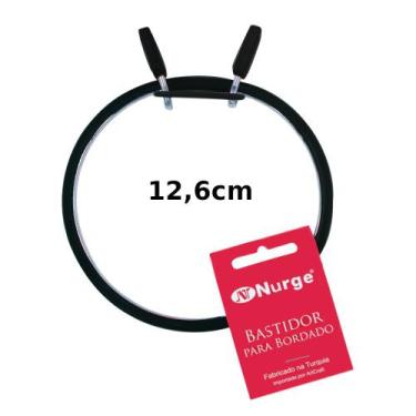 Imagem de Bastidor de Metal 12,6cm Para Bordado Nurge Preto