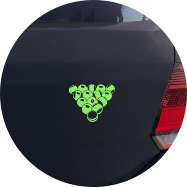 Imagem de Adesivo de Carro Sinuca Bolas de Bilhar - Cor Verde - Melhor Adesivo, 
