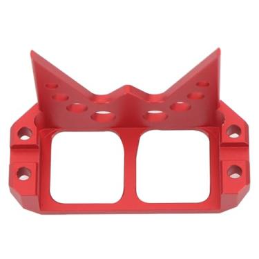 Imagem de Armadura Servo Guarda de Carro RC, Capa de Direção SOA Armadura Protetora Servo de Liga de Alumínio para Crawler 1/10 RC (Vermelho)