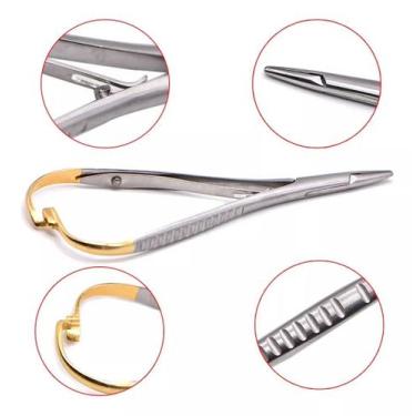 Imagem de 01 Kit C/ 6 Un Pinça Precisão Ferramenta Relojoeiro Joalheiro Aço Inox