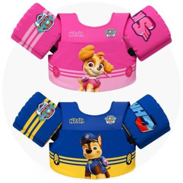 Imagem de Kit Bóias Colete Infantil Salva Vidas Piscina Praia Patrulha Canina - 