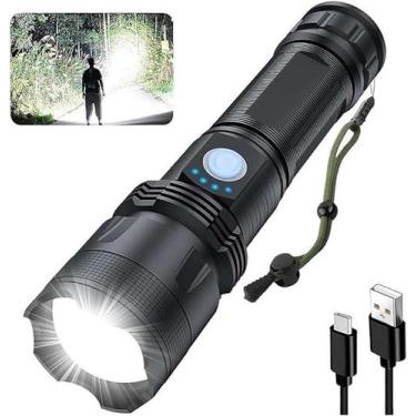 Imagem de Lanterna Tática P50 Militar Super Potente Led USB Zoom Longo Alcance T