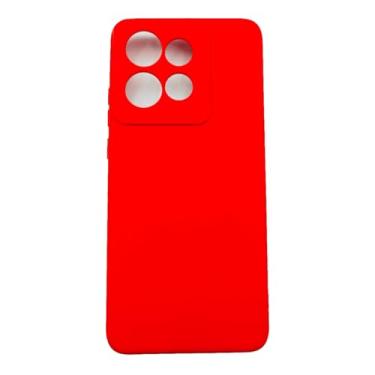 Imagem de Capa Capinha Compatível Com MOTOROLA Edge 50 Neo XT2409 Tela 6.4 Silicone Aveludada Premium Vermelho