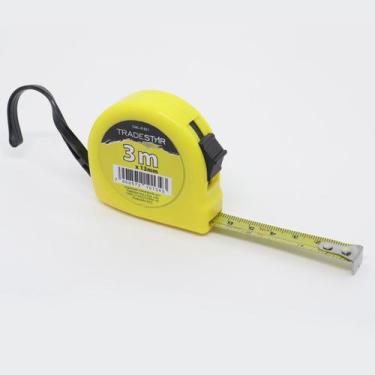 Imagem de Trena Aço Metal 3m De Bolso Básica Fita Três Metros C Trava - Tradesta