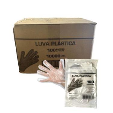 Imagem de Luva descartavel plastica 2 cx 10.000un transparente limpeza - E A COS