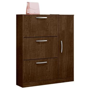 Imagem de Sapateira 1 Prateleira e 4 Portas Cordeiro Malbec - Mais de Casa