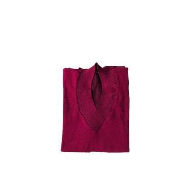 Imagem de Blusa Trico Basica De Frio Feminina Decote V Manga Longa - Calu Tricot