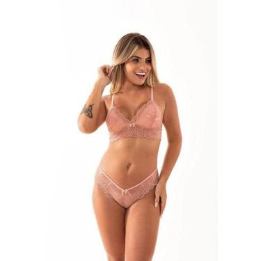 Imagem de Conjunto Lingerie com Renda sem Bojo Kit C/ 6 Varias Cores - top show 