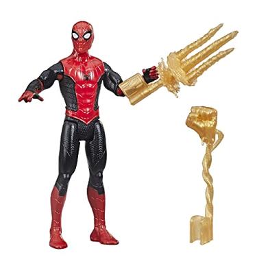 Imagem de Spider-Man Marvel 6-Inch Mystery Web Gear Upgraded Black and Red Suit Action Figure, Includes Mystery Web Gear Armor Accessory and Character Accessory, Ages 4 and Up