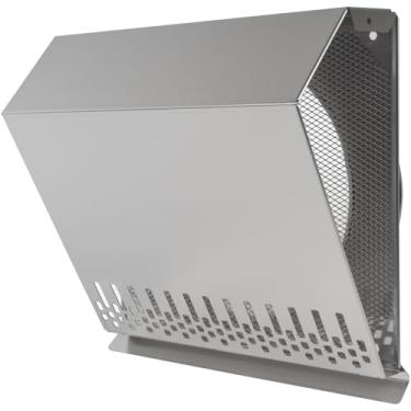 Imagem de Vent Systems Tampa de ventilação de suprimento de ar de 20 cm com junta de borracha - aço inoxidável - caixa de entrada de ar externa robusta à prova de intempéries - Montagem de duto ou superfície -