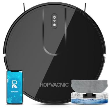 Imagem de Robo Aspirador po passa pano, sucção de 4000Pa, limpeza personalizada, carregamento automático, prevenção obstáculos, controle remoto por voz via aplicativo, pelos animais estimação (preto claro)