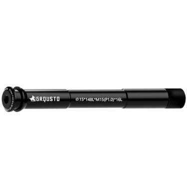 Imagem de GRQUSTO Eixo dianteiro traseiro de rosca de 1,0 mm para garfos de suspensão de bicicleta de montanha de estrada, garfos rígidos e estrutura traseira de bicicleta, eixo de impulso de liga de alumínio