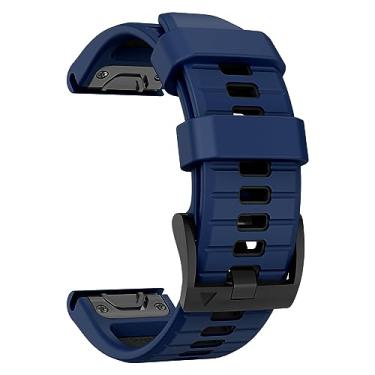 Imagem de MYSNBKN Pulseira de relógio de silicone de 22 mm de ajuste fácil de substituição para Garmin Fenix 5/Fenix 5 Plus/Fenix 6/Fenix 6 Pro/Fenix 7 Pro/Forerunner 935/Forerunner945/Approach S60