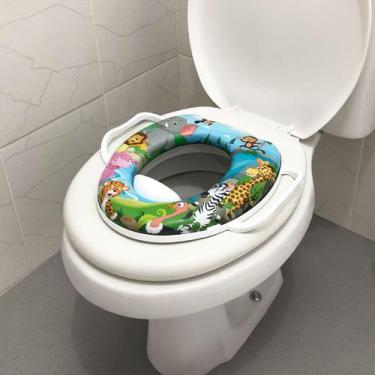 Imagem de  Redutor de Assento Infantil para Vaso Sanitário - Estampa Cachoeira -