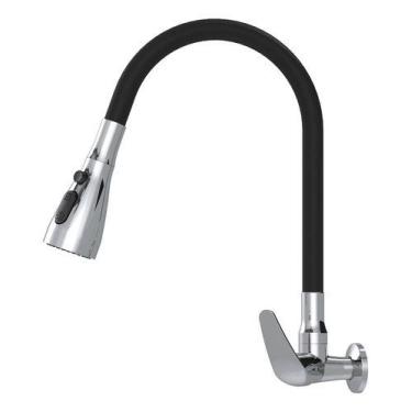 Imagem de Torneira Cozinha Gourmet 3 Jatos Parede Pia Flexível  - Injet Plast, P