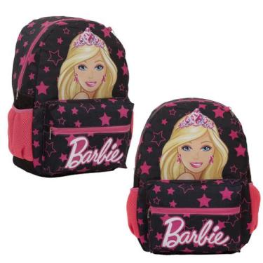 Imagem de Mochila Escolar Preta Menina Barbie Juvenil Costa Resistente - TOYS 2U