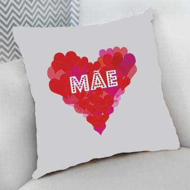 Imagem de Almofada Decorativa Cheia c/ Zíper 25x25 Presente Dia das Mães Mãe Cor