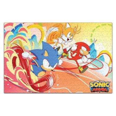 Imagem de Quebra-cabeça Personalizado Sonic Mania 60 Peças - Pomps Geek