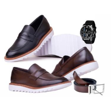 Imagem de Kit 2 pares de Sapato Oxford masculino Loafer Solado Tratorado Esporte