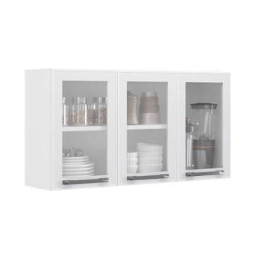 Imagem de Armário Aéreo Florença 105cm Com 3 Portas Itatiaia Branco