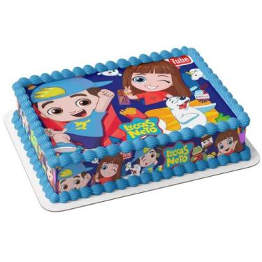 Imagem de Papel arroz e faixa para bolo festa aniversário Luccas neto - Catias C