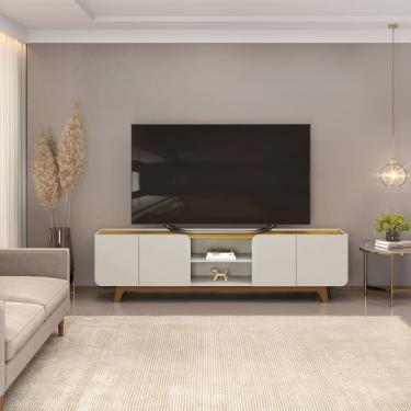 Imagem de Bancada Nadine 220 cm para TV até 75 Polegadas Dj Moveis