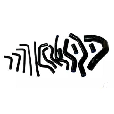 Imagem de LUXERAD Kit de mangueira de radiador e aquecedor de silicone Jaguar XJS V12 Preto (Preto)