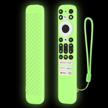 Imagem de LEFXMOPHY Capa Glow para controle remoto de voz TCL RC813 FMB1 / RC902V FMR1 / RC923 2023 para controle remoto de TV TCL Q6 Q7 QM7 QM8 QM85 Q65 Q68 2024 Series (verde-limão
