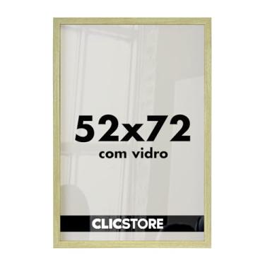Imagem de Moldura Quadro 52x72 cm para Quebra Cabeça Grow Puzzle 1000 peças Quadro c/Vidro para Decoração Parede Sala Escritório (Carvalho)