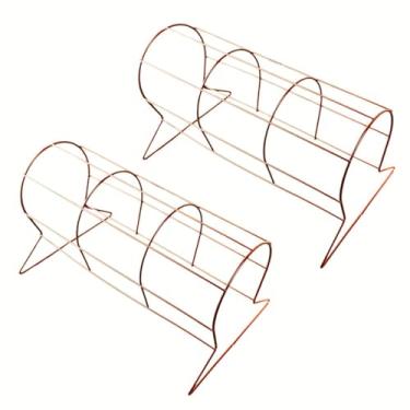 Imagem de Expositor De Tiara Balcão Simples Aramado 30cm Rose Gold - 2 Unidades