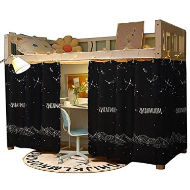Imagem de Navhao 2 Painéis, Cortinas de Cama de Beliche Inferior, Dossel de Cama de Tecido, Cortinas de Estudantes, Redes de Sombreamento para Cama de Solteiro 45,3X78,7 Pol.