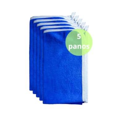 Imagem de Kit 5 Panos de Microfibra 70x50cm Alta Absorção,Multiuso Limpeza, Não Solta Fiapos, Secagem Rápida, Ideal Para Vidros e Superfícies Delicadas - COZZILAR