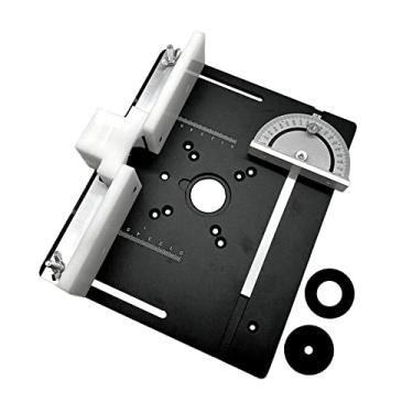 Imagem de Vislone Conjunto de 3 placas de inserção de mesa de roteador de liga de alumínio para fresagem de madeira, máquina de aparar, ferramenta auxiliar de gravação, bancos para marcenaria