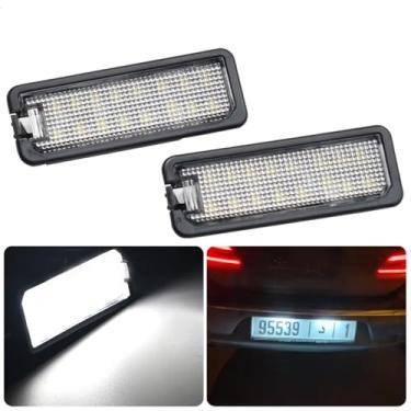 Imagem de Hacreyatu 2 peças de luz LED de placa de carro para VW GOLF 4 5 6 7 6R Passat B6 Lupo Scirocco Polo lâmpada branca luz de substituição