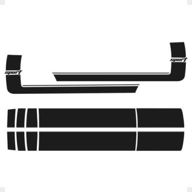 Imagem de Faixa Compatível Ka Sport 2012 Adesivo Lateral Capô Teto - SPORTINOX, 