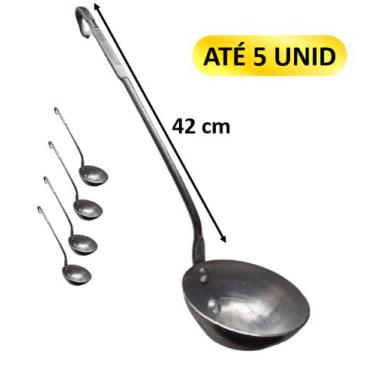 Imagem de concha para Feijão 42 cm Alumínio Talher para Cozinha Industrial - JBC