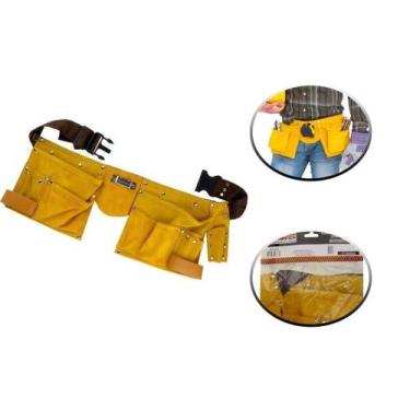 Imagem de bolsa cinto kit ferramentas eletricista couro 11 bolsos - STARFER