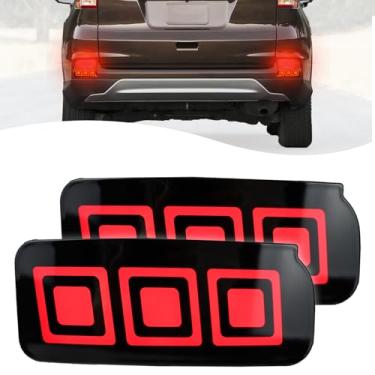 Imagem de ZDEERAOTO 2 peças de refletores de para-choque traseiro de LED completo de neblina, luzes traseiras compatíveis com Honda CRV CR-V 2015 2016, substitui acessórios 33555-T1W-A01 33505-T1W-A01