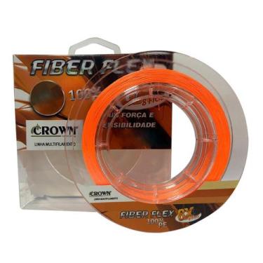 Imagem de Linha Multifilamento Fiber Flex 8x 100mts Orange  Crown 0,26mm
