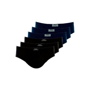 Imagem de Kit com 6 Cuecas Slip Mash 074.58 Colorido, Preto, GG