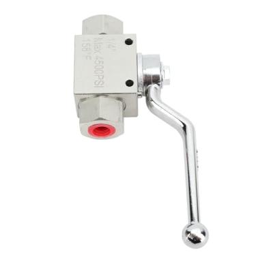 Imagem de Kit de Válvula de Esfera para Lavadora de Alta Pressão em Aço Inox, Conexões Rápidas, 4500 PSI Mangueira Acessórios, Controle Flexível de Fluxo de Água, Eficiente na Limpeza