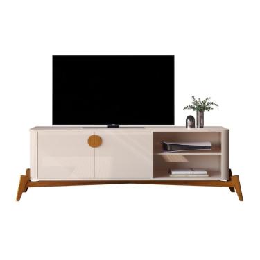 Imagem de Rack Bancada Buriti 1.4 Tv 55Pol Off White JB Bechara