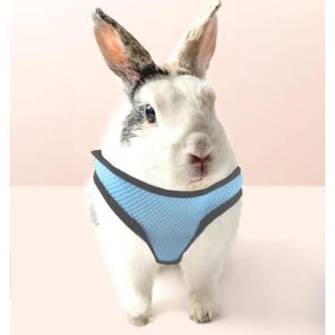Imagem de Peitoral Regulável Respirável para Coelhos - Petitinhas, Preto, L