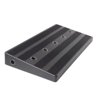 Imagem de YIJU Placa de Pedal de Efeito de Guitarra, Pedaleira de Baixo Universal Leve E Resistente Fácil de Transportar, Fonte de Cabo para Acessórios de Baixo, Preto