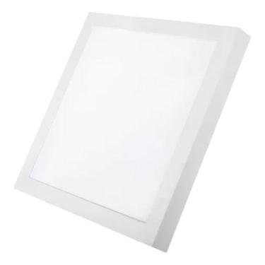 Imagem de Luminária Plafon Led Sobrepor Quadrado 40x40 Taschibra 36w, 3000k